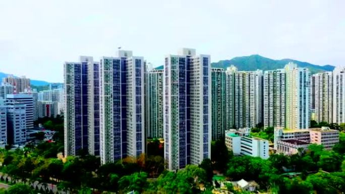 香港大埔新市镇无人机景观