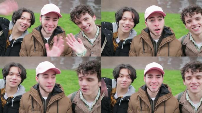 你最近怎么样？外国人笑脸笑容