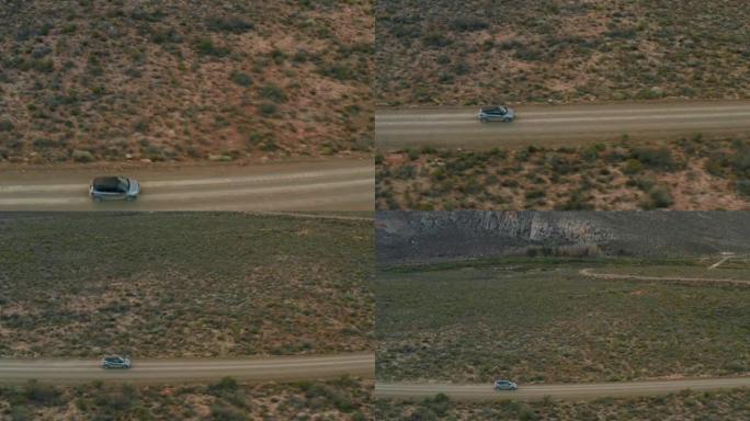 汽车通过山区公路的镜头