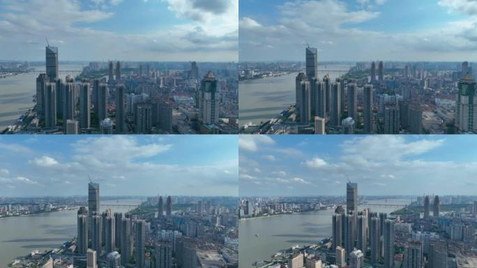 中国武汉城市天际线的天线