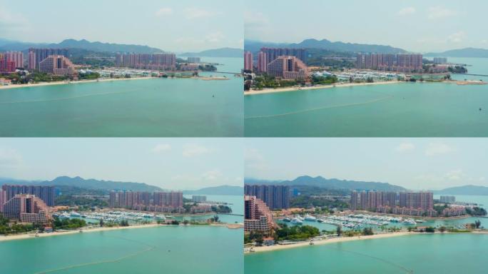 香港黄金海岸的无人机视图