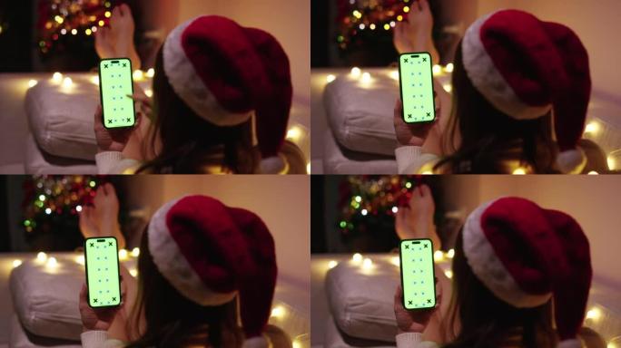 晚上使用手机绿屏圣诞活动