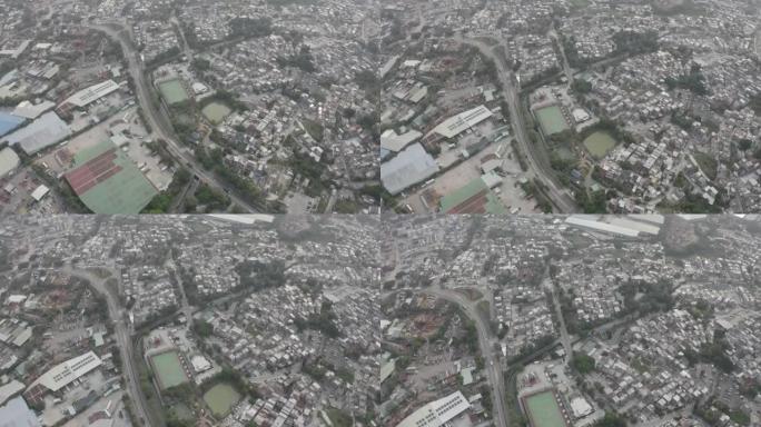 香港旧村和天水围村鸟瞰图