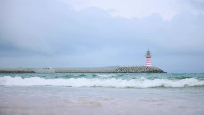 海岸上的灯塔海岸海景灯塔