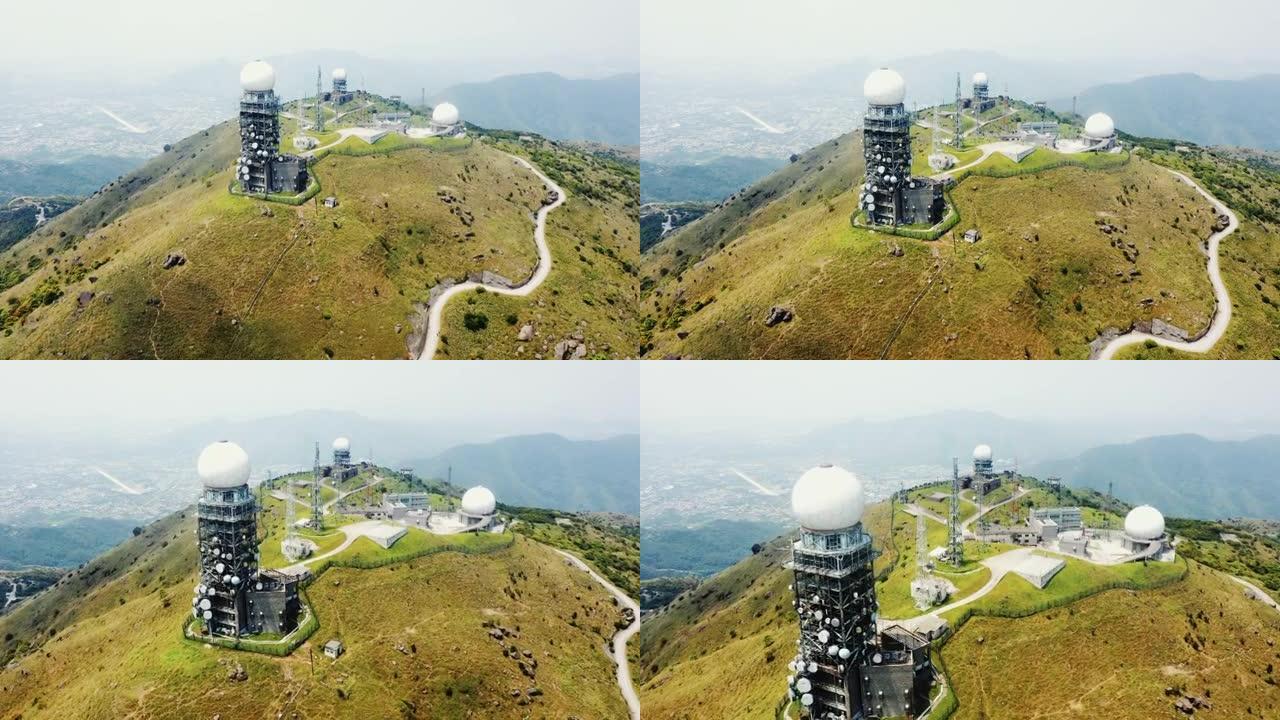 香港大帽山雷达站高科技高精尖航拍