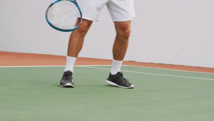网球运动员腿部动作