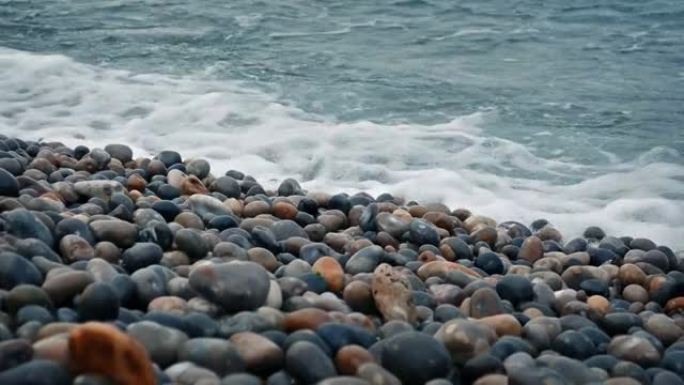 岩石海滩海岸移动镜头