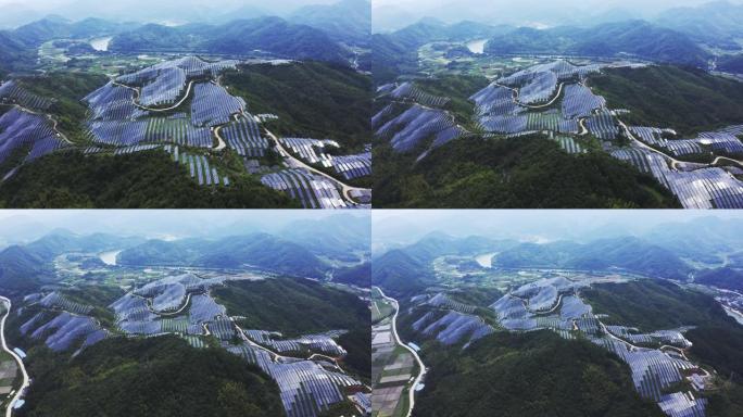 山上的太阳能电池板