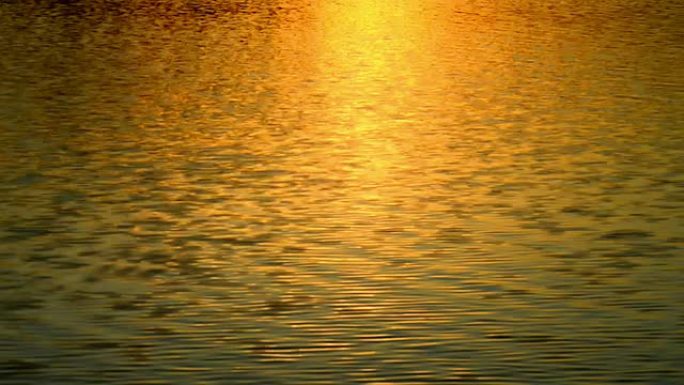 湖水背景下的日落