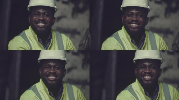 修理工/黑人黑人工人微笑非洲发展