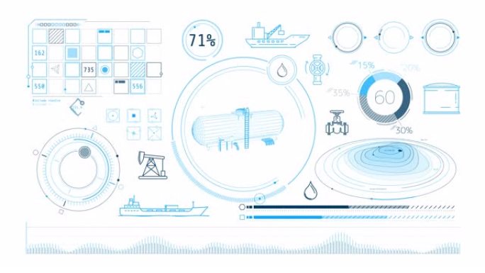 以石油储运为主题的动态动画。