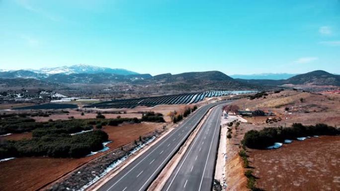 山区空中美丽的公路