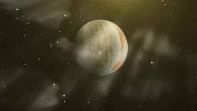 接近木星。NASA提供的这段视频的元素。
