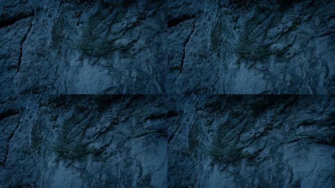 傍晚的海洋悬崖岩层