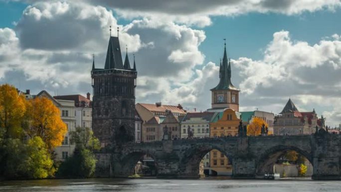 捷克共和国布拉格老城-时间流逝