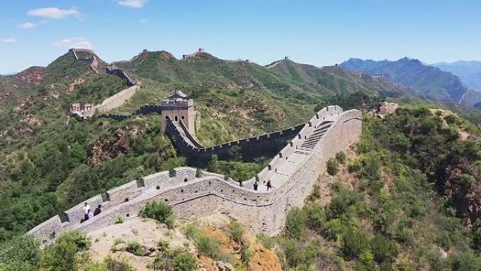 空中，中国长城大气宏伟壮美中国大气风景