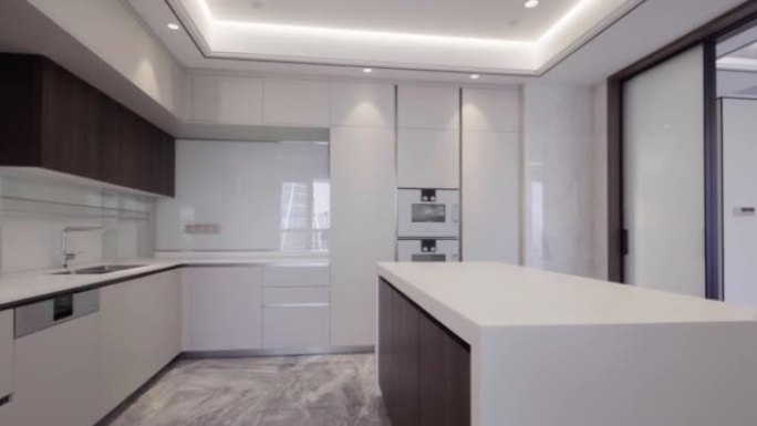 modern large kitchen with luxury design and decora
