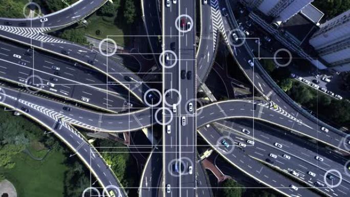 未来智能交通错综复杂识别软件市区都市