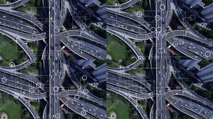 未来智能交通错综复杂识别软件市区都市