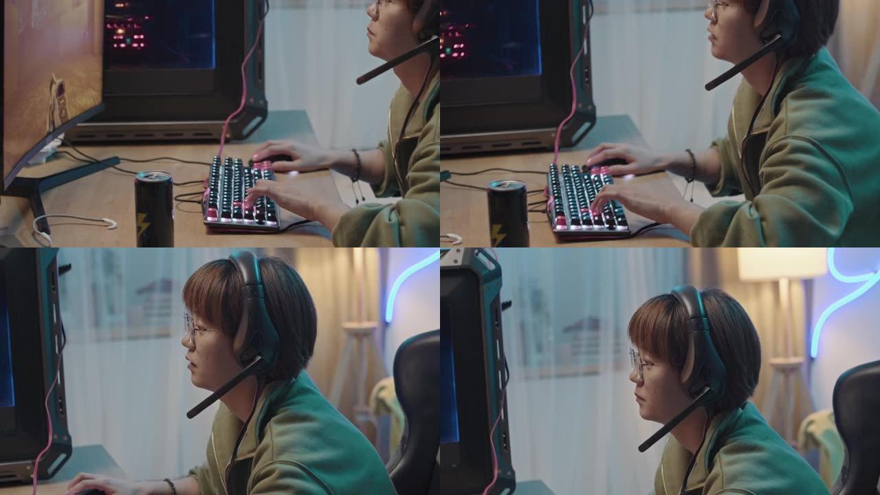 专注于中国女性游戏玩家在计算机上玩耍