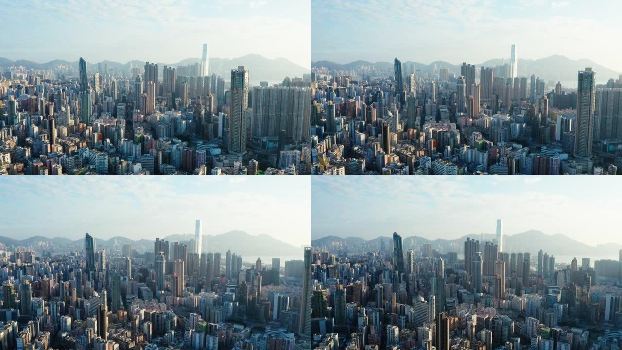香港九龙大楼大楼大厦风景风光航拍