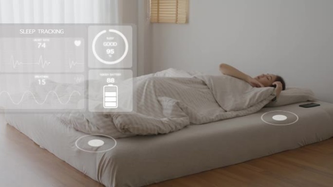 医疗技术中的智能物联网床垫床智能传感器健康轨迹