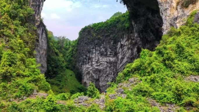 原始森林中的洞穴喀斯特