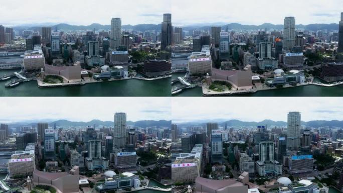 香港城市鸟瞰图天际线中国特区港区大厦