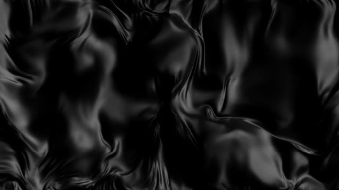 动画抽象布的黑色背景波。带有褶皱和波纹背景的豪华纤维。美丽丰富的横幅纹理编织。概念精致丝绸的衣服。当
