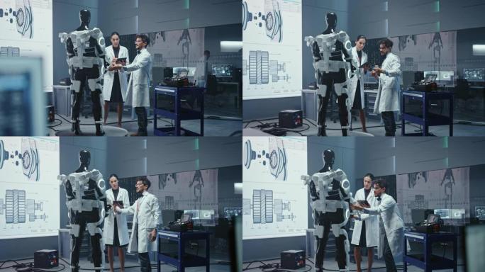 在机器人技术发展方面: 国际工程师和科学家团队致力于机器人外骨骼原型。设计动力外衣以帮助残疾人步行辛