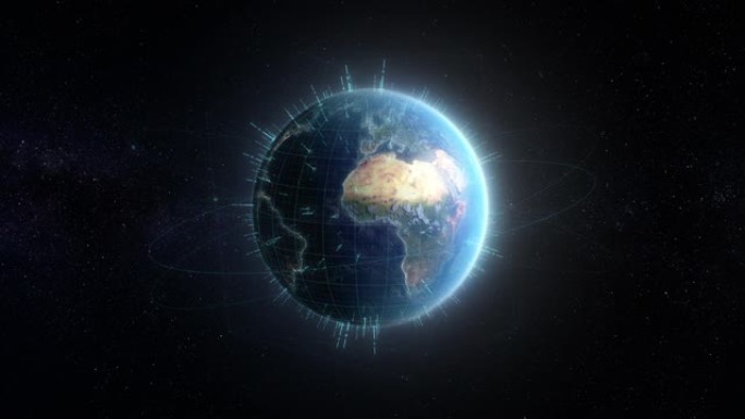地球表面的现代卫星网络