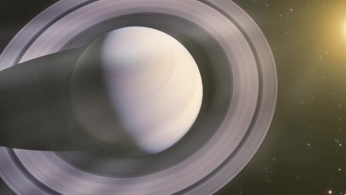 土星从上面。NASA提供的这段视频的元素。