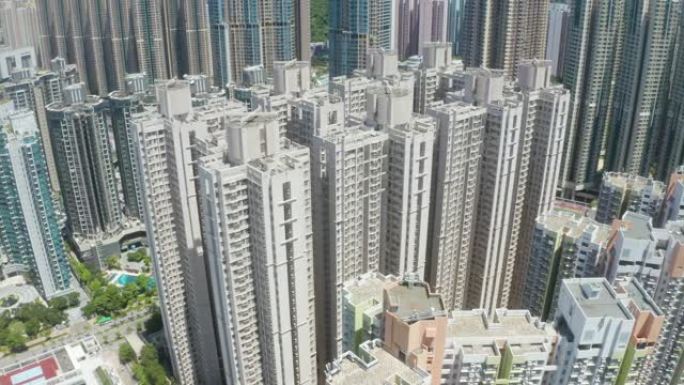香港私人住宅的无人机视图
