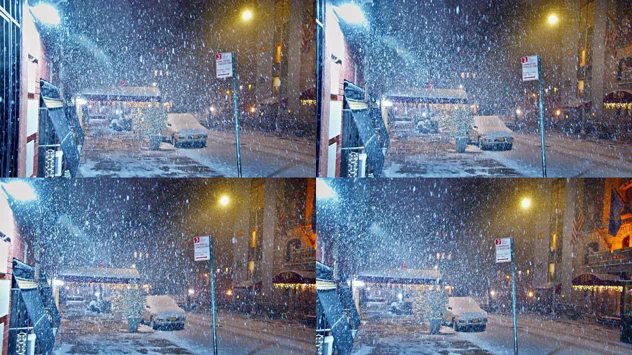 城市的冬季风暴城市的冬季风暴下雪