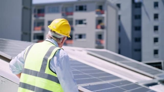 太阳能，太阳能电池板主管和可再生能源电力技术，以实现可持续性，发展和创新。清洁能源，可持续建筑工人或