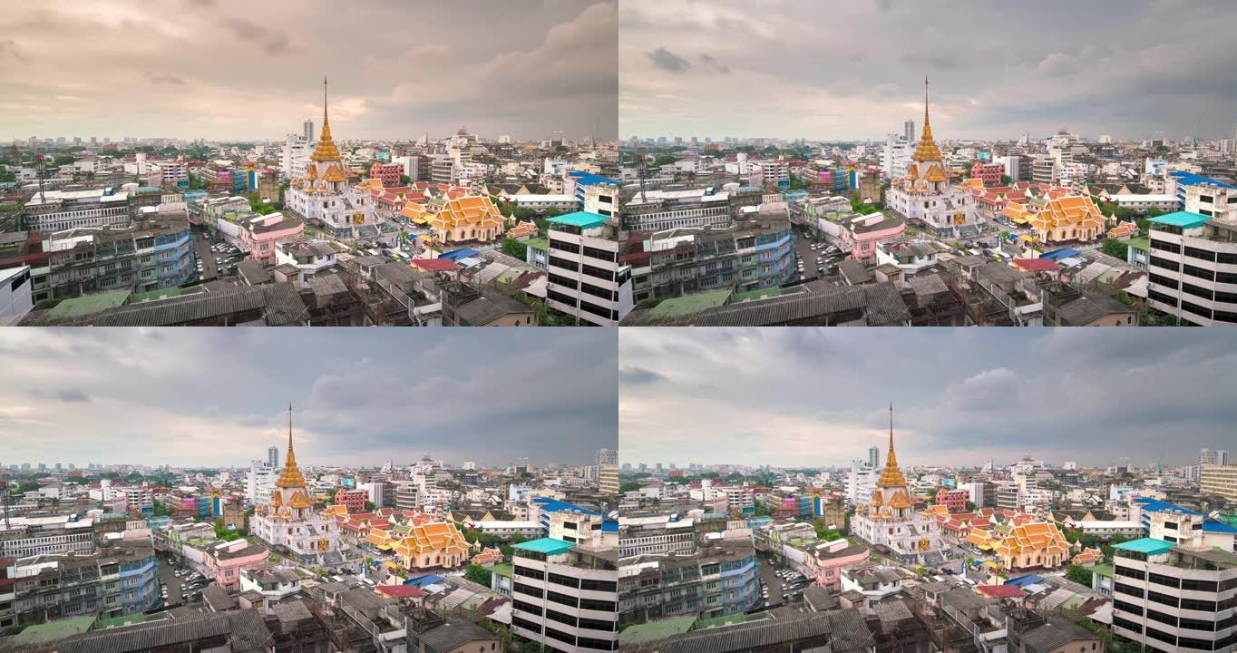 曼谷的金佛寺泰国空镜泰国航拍泰国公园