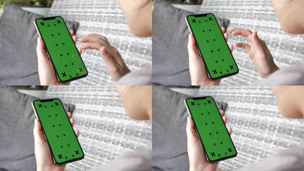 绿屏智能手机手机绿屏绿幕抠图