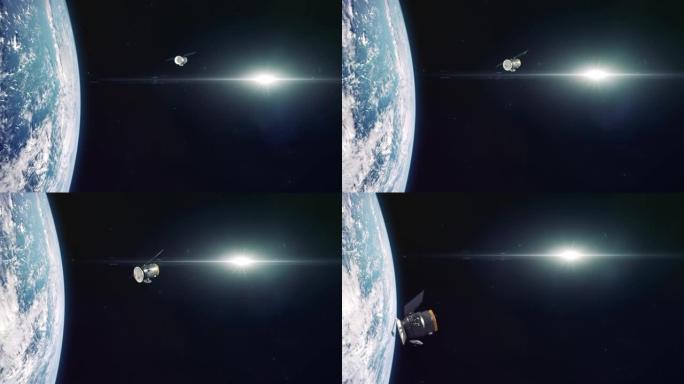 地球1号轨道上的空间探测卫星