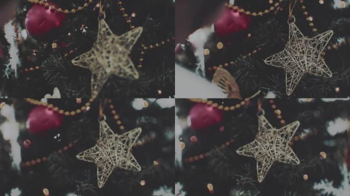 明星装饰，圣诞树圣诞节装饰圣诞树饰品