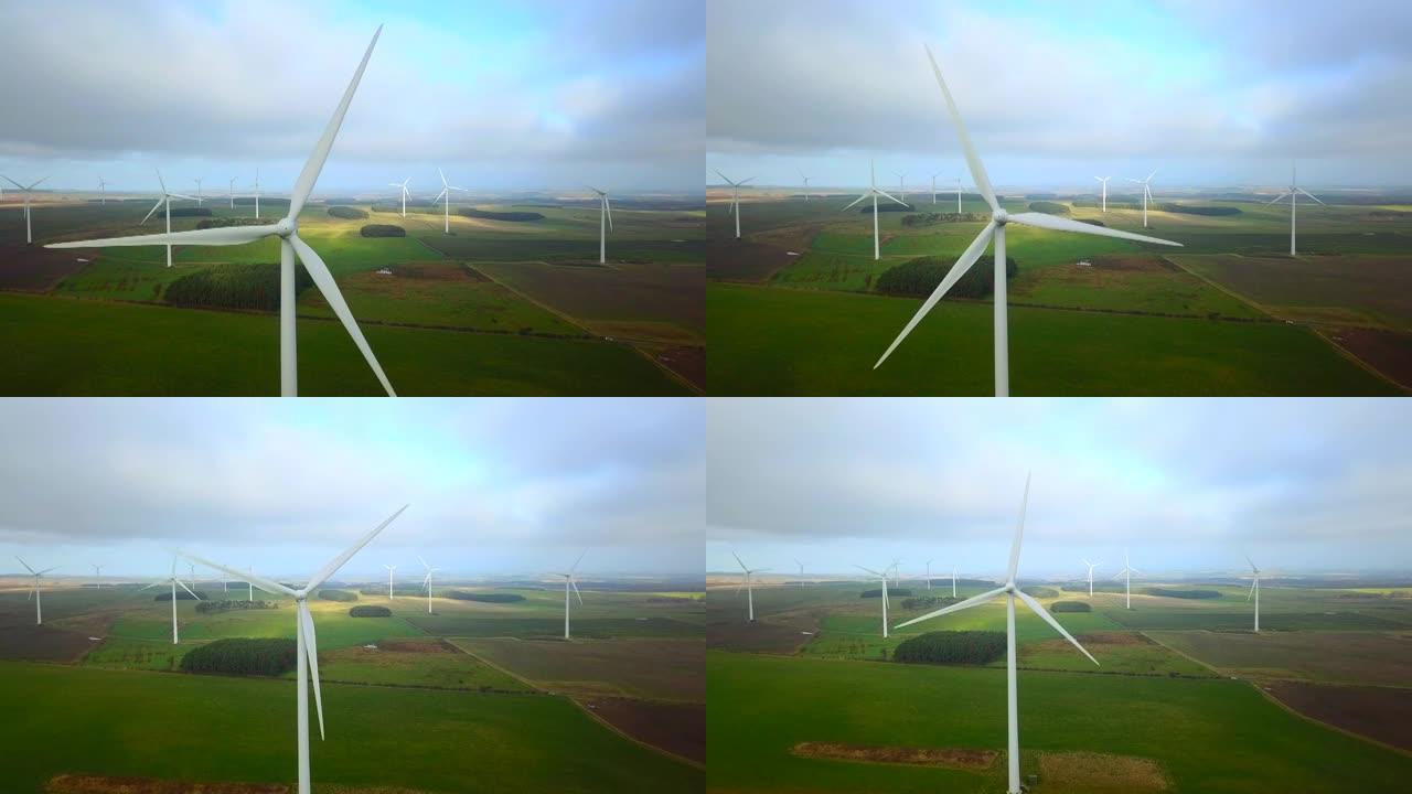 涡轮填充场风电风能视频素材