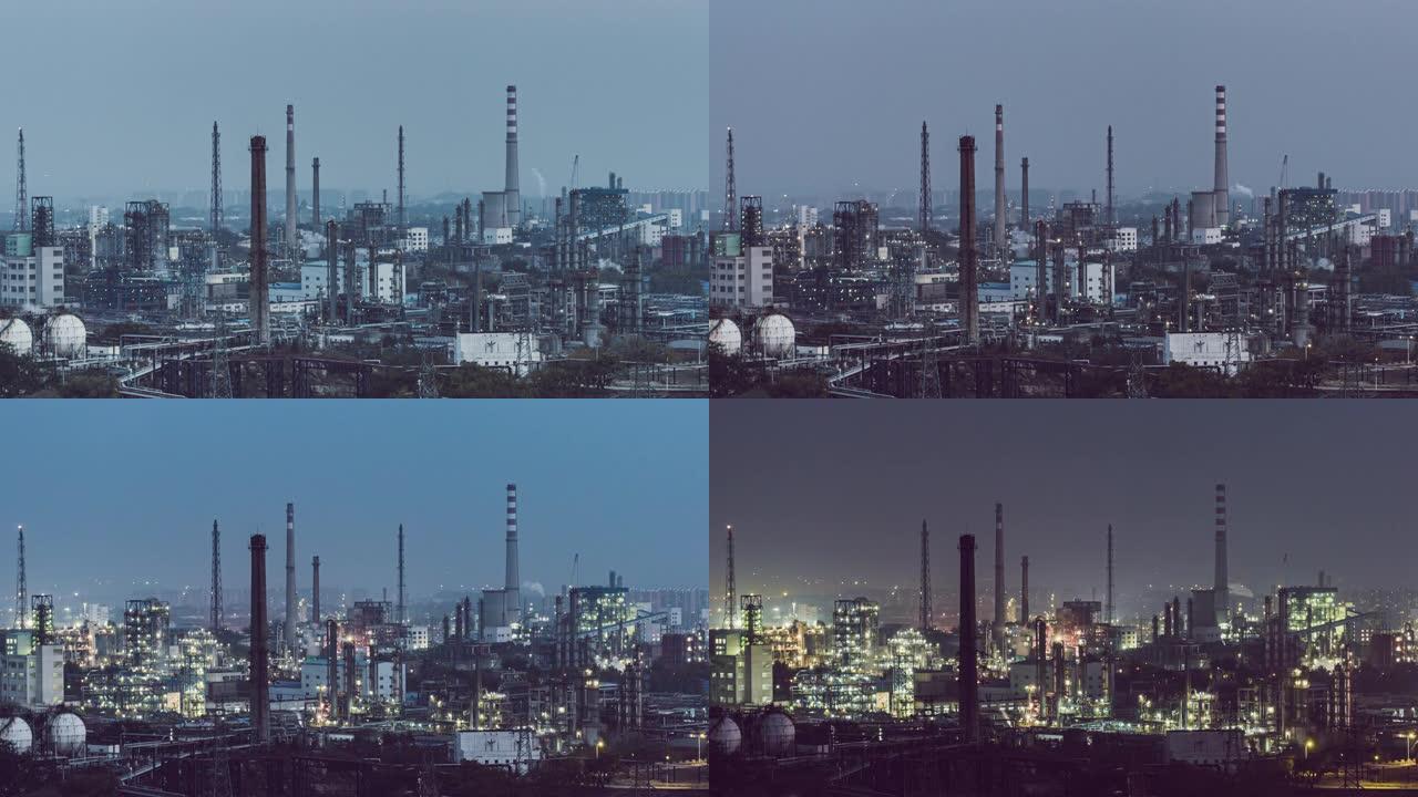 石化厂和炼油行业的T/L视图，昼夜过渡