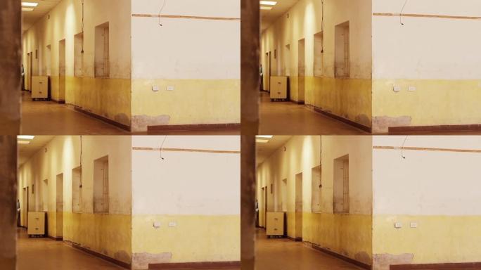 阿根廷胡胡伊省苏斯克的安第斯公立学校的走廊。