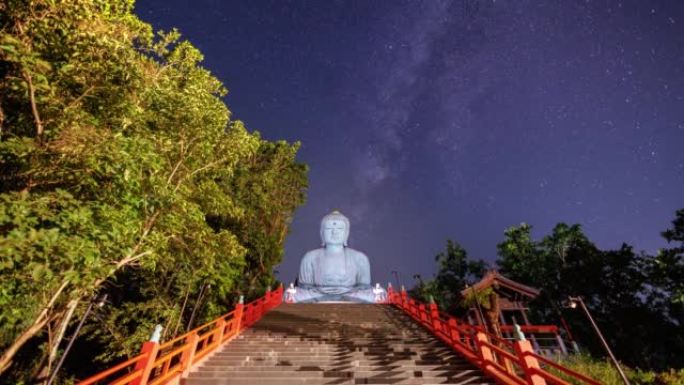 背景为银河系的Daibutsu