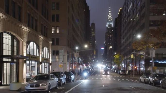 纽约大道之夜。外国建筑建筑学精美建筑