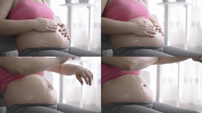 孕妇腹部使用保湿乳液