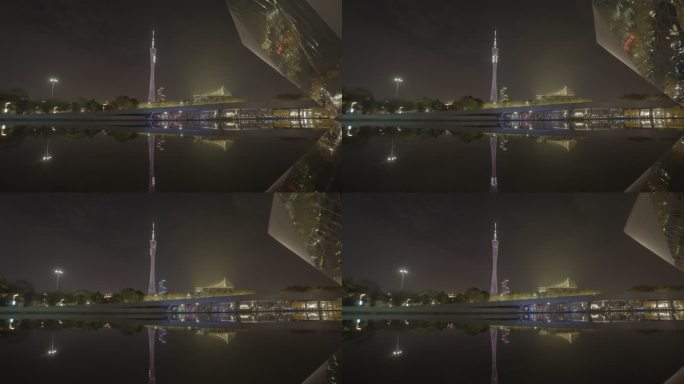 广州大剧院广州塔建筑灯光