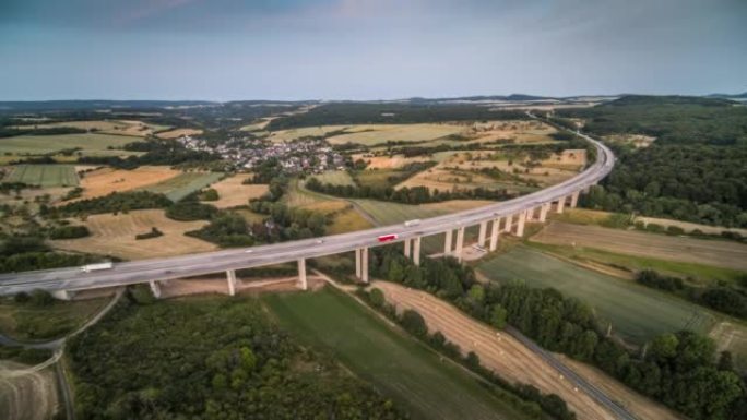 德国公路桥梁vinxtbachtalbr ü cke的航拍