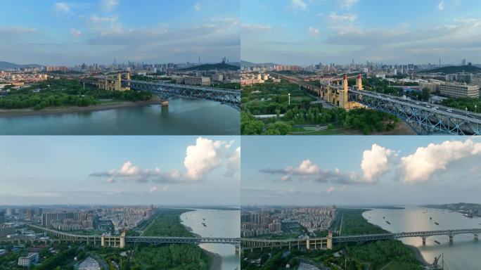 长江大桥航拍4K素材