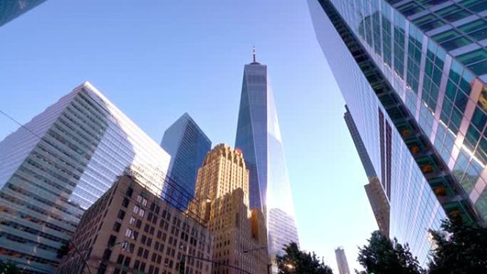 现代曼哈顿。街。WTC。
