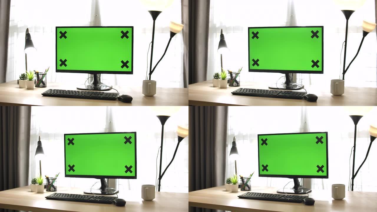 电脑绿屏无人电脑画面播放视频